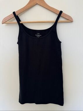 J. Crew Black Slim Cotton Tank
